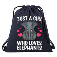 Cool Elephant For Wo Girl African Elephant Lover Zoology Drawstring Bag