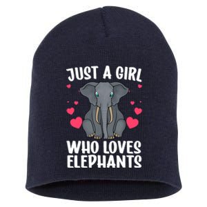 Cool Elephant For Wo Girl African Elephant Lover Zoology Short Acrylic Beanie