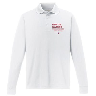 Clear Eyes Full Hearts World Champs Performance Long Sleeve Polo