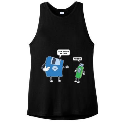 Computer Engineering Father Son Floppy Disk Engineer Ladies PosiCharge Tri-Blend Wicking Tank