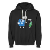 Computer Engineering Father Son Floppy Disk Engineer Garment-Dyed Fleece Hoodie
