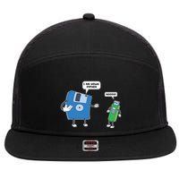 Computer Engineering Father Son Floppy Disk Engineer 7 Panel Mesh Trucker Snapback Hat