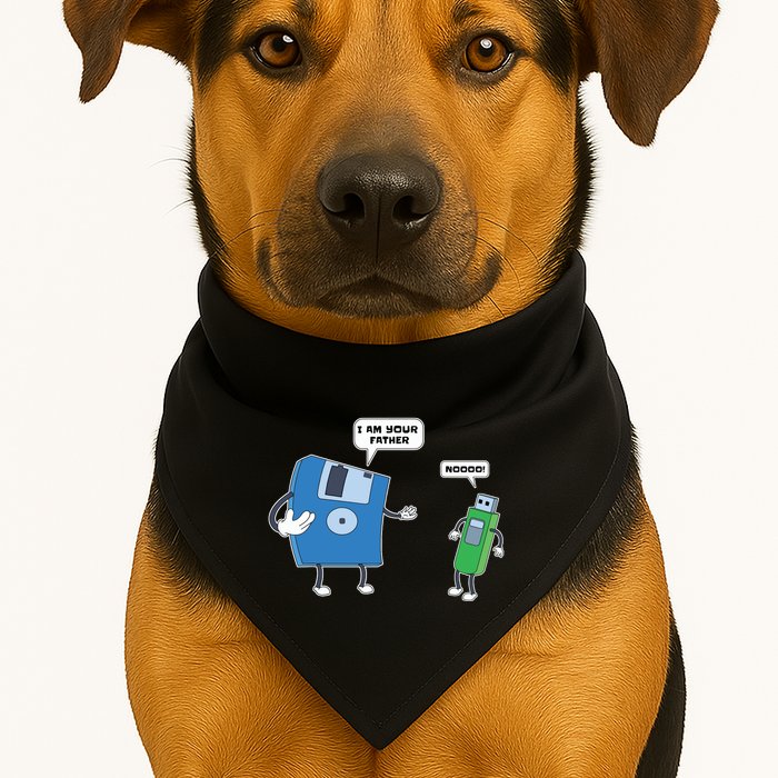 Computer Engineering Father Son Floppy Disk Engineer USA-Made Doggie Bandana