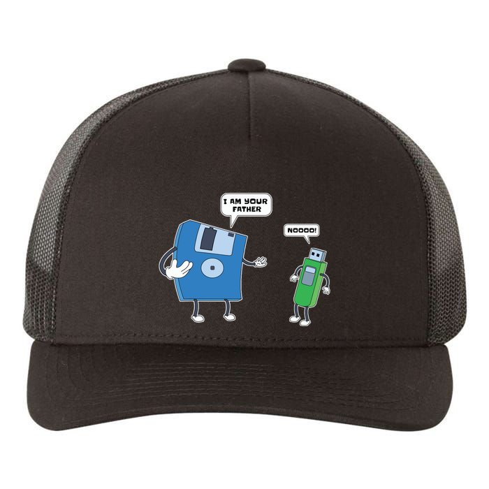 Computer Engineering Father Son Floppy Disk Engineer Yupoong Adult 5-Panel Trucker Hat