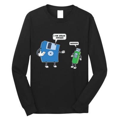 Computer Engineering Father Son Floppy Disk Engineer Long Sleeve Shirt