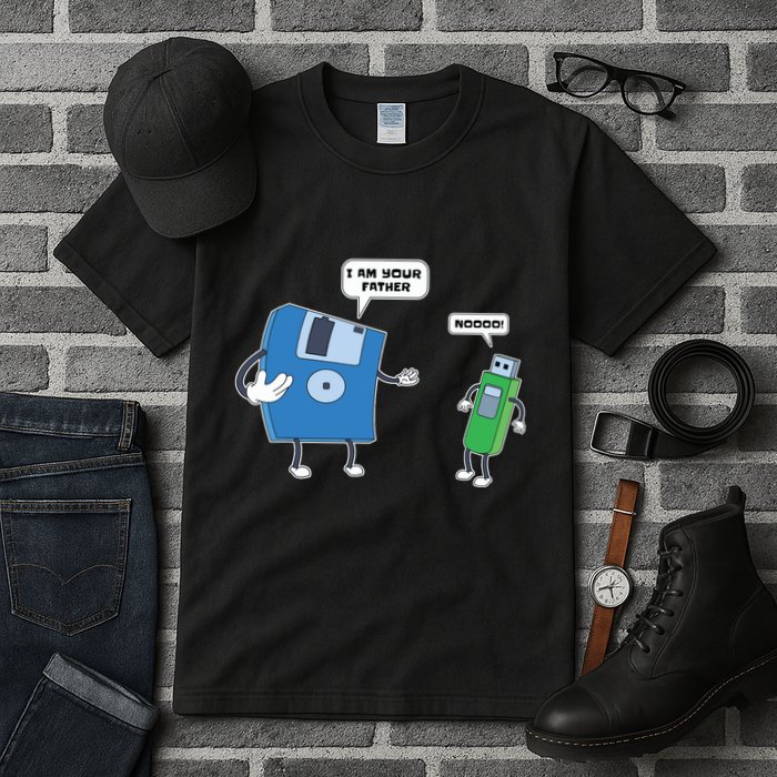 Computer Engineering Father Son Floppy Disk Engineer Tall T-Shirt
