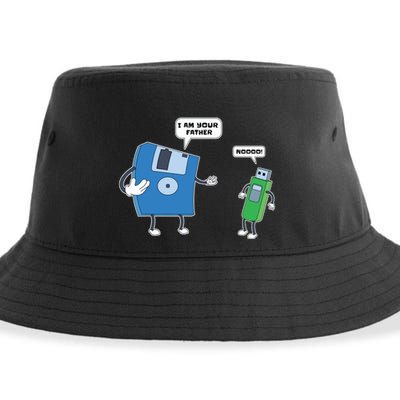 Computer Engineering Father Son Floppy Disk Engineer Sustainable Bucket Hat