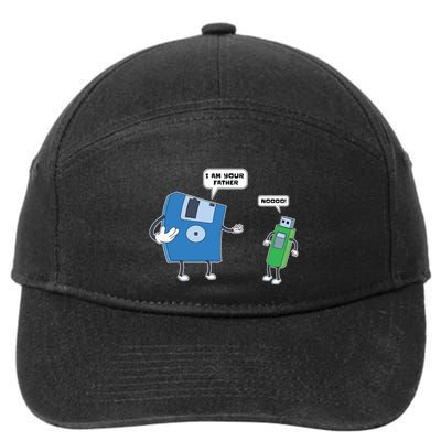Computer Engineering Father Son Floppy Disk Engineer 7-Panel Snapback Hat