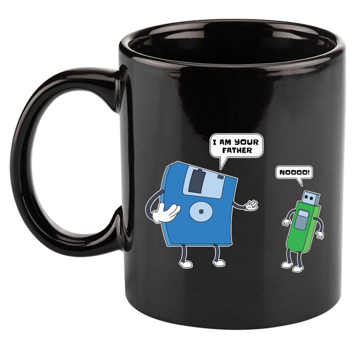 Computer Engineering Father Son Floppy Disk Engineer 11oz C Handle Ceramic Mug