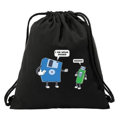 Computer Engineering Father Son Floppy Disk Engineer Drawstring Bag