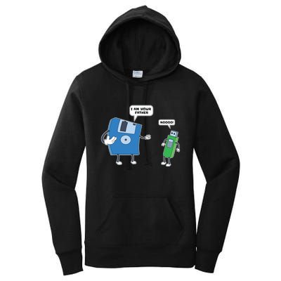 Computer Engineering Father Son Floppy Disk Engineer Women's Pullover Hoodie