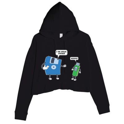 Computer Engineering Father Son Floppy Disk Engineer Crop Fleece Hoodie