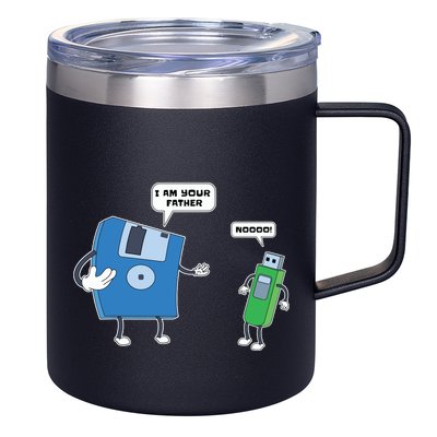 Computer Engineering Father Son Floppy Disk Engineer 12oz Stainless Steel Coffee Mug