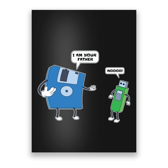 Computer Engineering Father Son Floppy Disk Engineer Poster