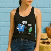 Computer Engineering Father Son Floppy Disk Engineer Womens Tank Top