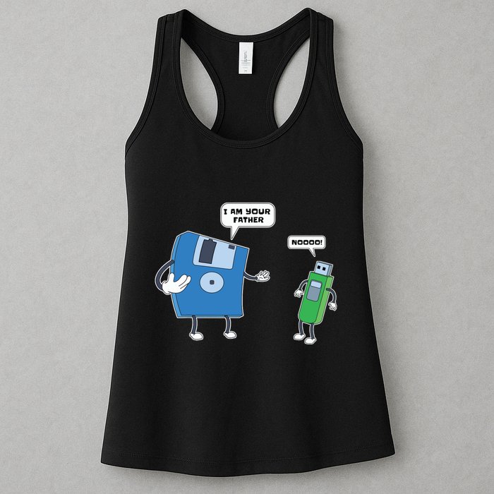 Computer Engineering Father Son Floppy Disk Engineer Womens Tank Top