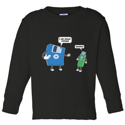 Computer Engineering Father Son Floppy Disk Engineer Toddler Long Sleeve Shirt