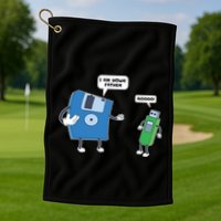Computer Engineering Father Son Floppy Disk Engineer Golf Towel