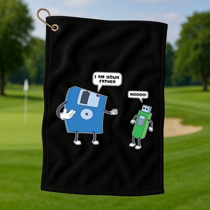 Computer Engineering Father Son Floppy Disk Engineer Golf Towel