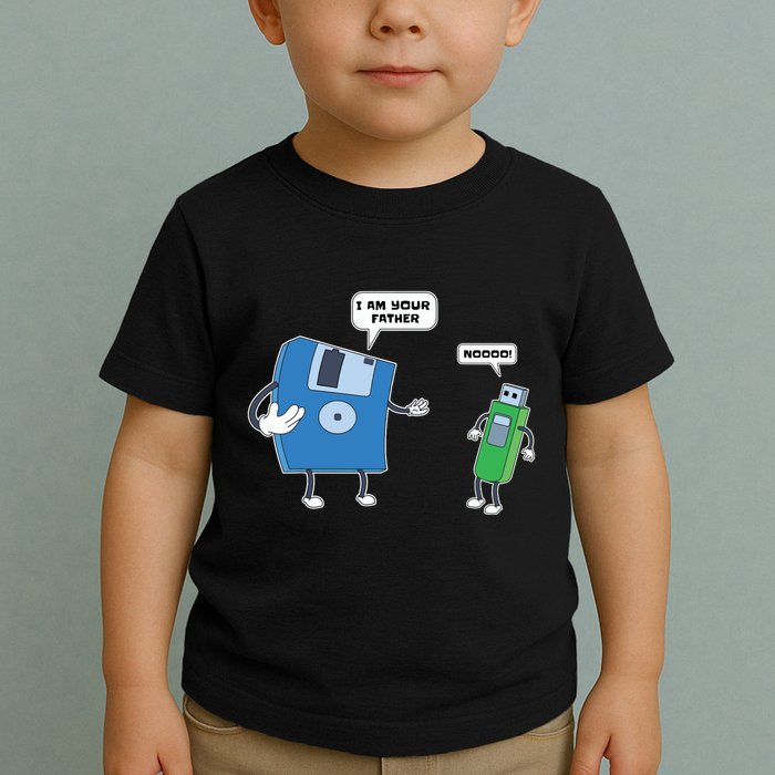 Computer Engineering Father Son Floppy Disk Engineer Toddler T-Shirt
