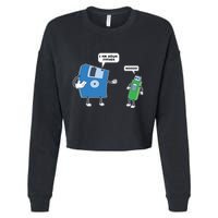 Computer Engineering Father Son Floppy Disk Engineer Cropped Pullover Crew