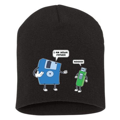 Computer Engineering Father Son Floppy Disk Engineer Short Acrylic Beanie