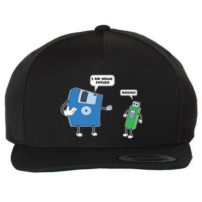 Computer Engineering Father Son Floppy Disk Engineer Wool Snapback Cap
