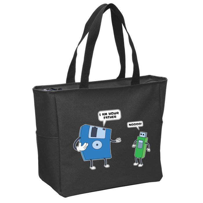 Computer Engineering Father Son Floppy Disk Engineer Zip Tote Bag