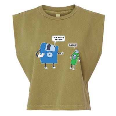 Computer Engineering Father Son Floppy Disk Engineer Garment-Dyed Women's Muscle Tee
