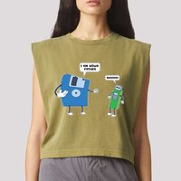 Computer Engineering Father Son Floppy Disk Engineer Garment-Dyed Women's Muscle Tee