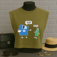 Computer Engineering Father Son Floppy Disk Engineer Garment-Dyed Women's Muscle Tee