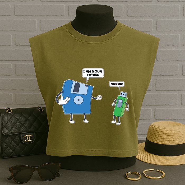 Computer Engineering Father Son Floppy Disk Engineer Garment-Dyed Women's Muscle Tee