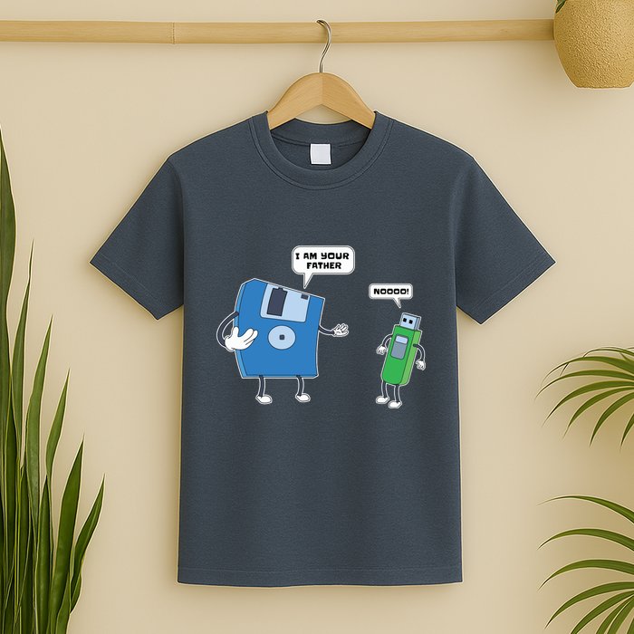 Computer Engineering Father Son Floppy Disk Engineer T-Shirt