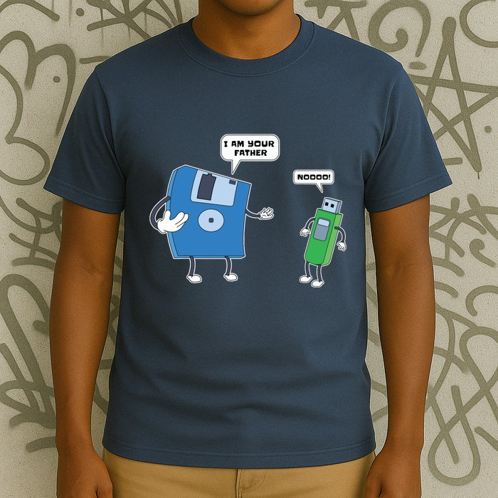 Computer Engineering Father Son Floppy Disk Engineer T-Shirt