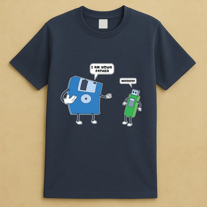Computer Engineering Father Son Floppy Disk Engineer T-Shirt