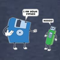 Computer Engineering Father Son Floppy Disk Engineer T-Shirt