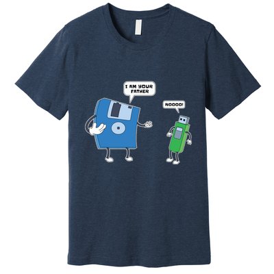 Computer Engineering Father Son Floppy Disk Engineer Premium T-Shirt