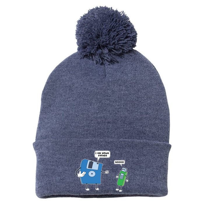 Computer Engineering Father Son Floppy Disk Engineer Pom Pom 12in Knit Beanie