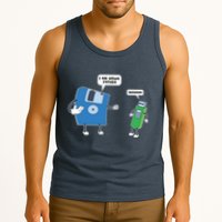 Computer Engineering Father Son Floppy Disk Engineer Tank Top