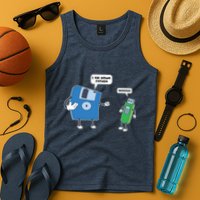 Computer Engineering Father Son Floppy Disk Engineer Tank Top