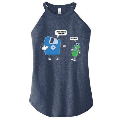 Computer Engineering Father Son Floppy Disk Engineer Women's Perfect Tri Rocker Tank