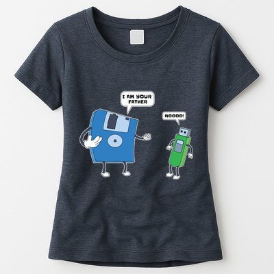 Computer Engineering Father Son Floppy Disk Engineer Womens T-Shirt
