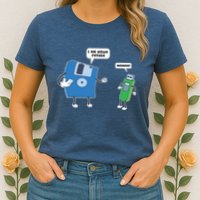 Computer Engineering Father Son Floppy Disk Engineer Womens T-Shirt