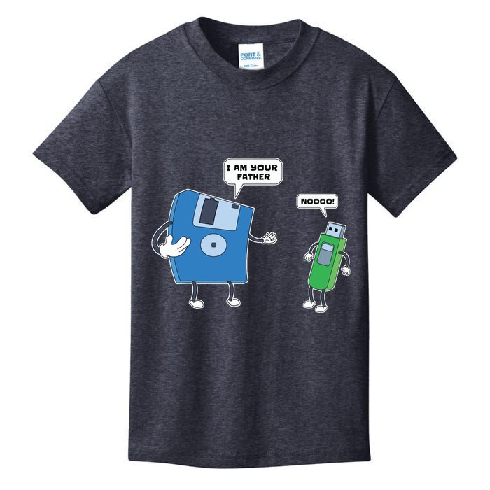Computer Engineering Father Son Floppy Disk Engineer Kids T-Shirt