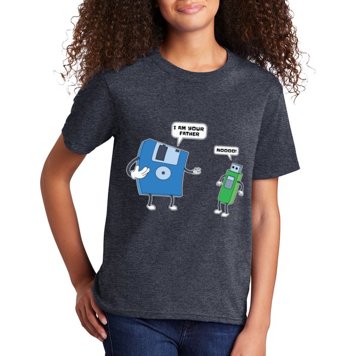 Computer Engineering Father Son Floppy Disk Engineer Kids T-Shirt