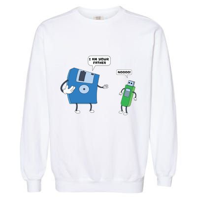 Computer Engineering Father Son Floppy Disk Engineer Garment-Dyed Sweatshirt