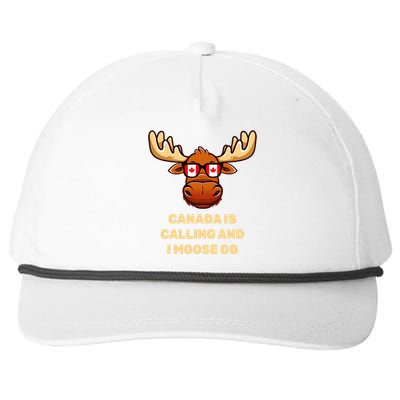 Canadian Elk Flag Snapback Five-Panel Rope Hat