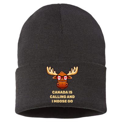 Canadian Elk Flag Sustainable Knit Beanie