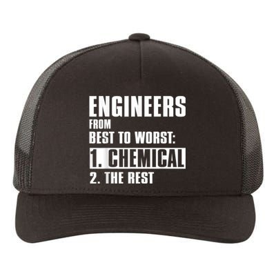 Chemical Engineer Funny Engineers From Best To Worst Yupoong Adult 5-Panel Trucker Hat