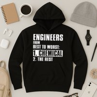 Chemical Engineer Funny Engineers From Best To Worst Hoodie